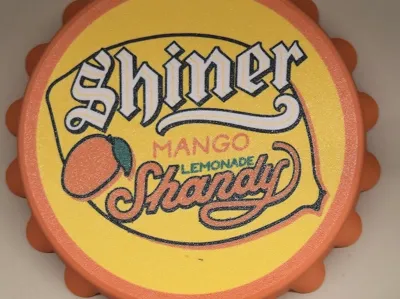Shiner Mango Lemonade Bottle Cap Sign