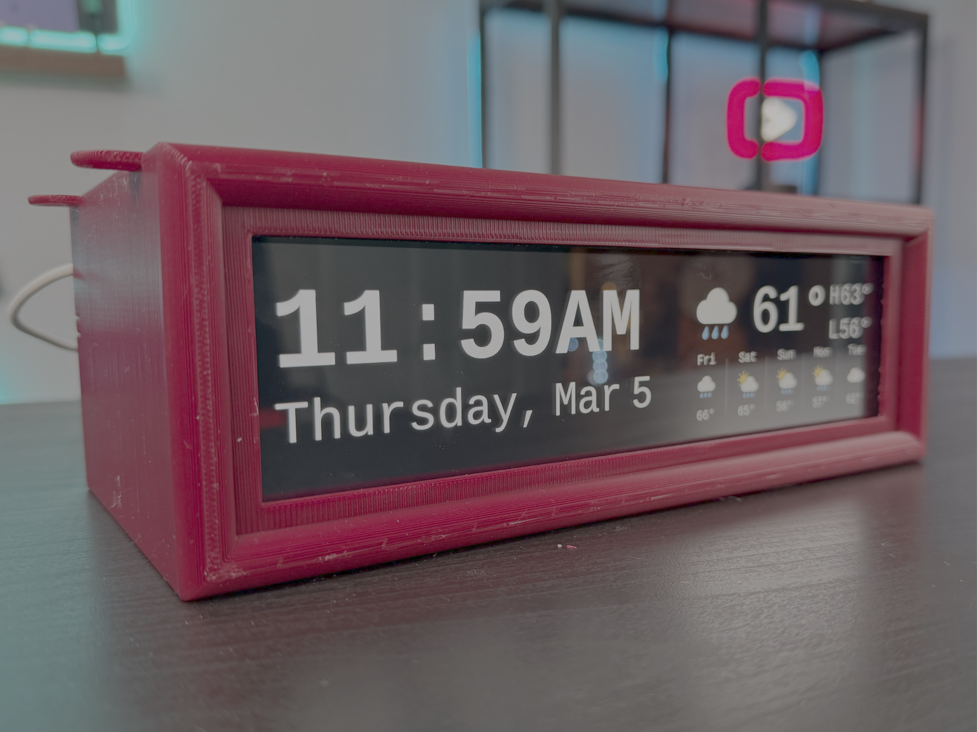 Under-Cabinet Weather Clock Case Other display