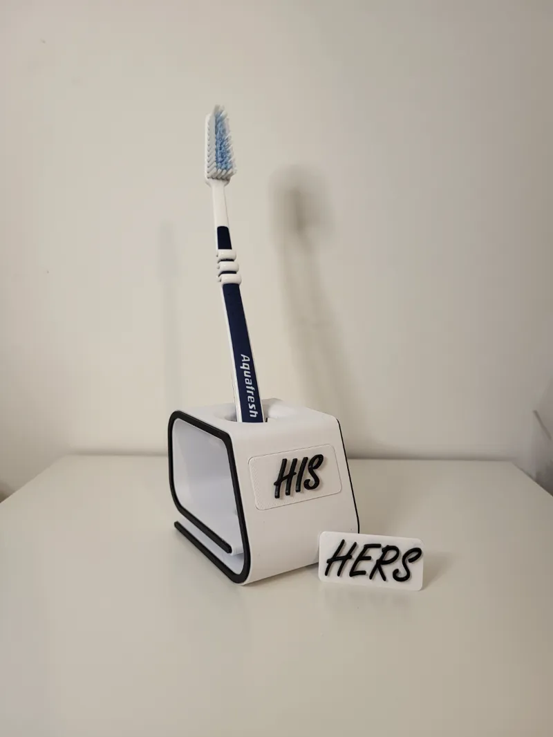 Custom Toothbrush Holder - His & Hers Toothbrush