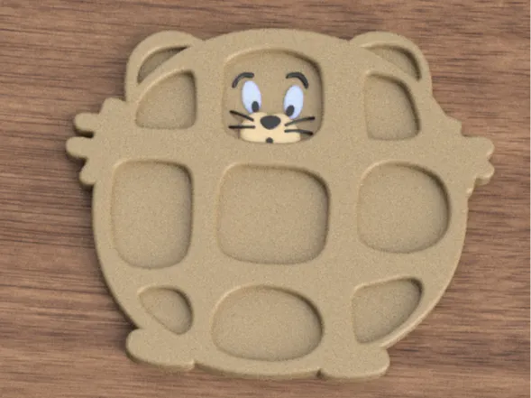 Tom And Jerry Waffle Coaster