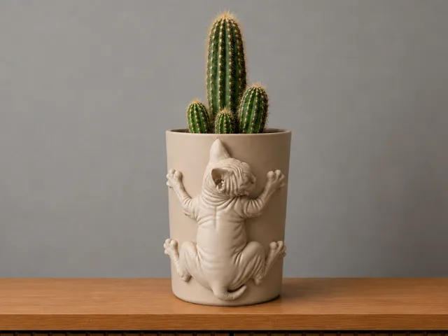Sphynx Cat Planter V2