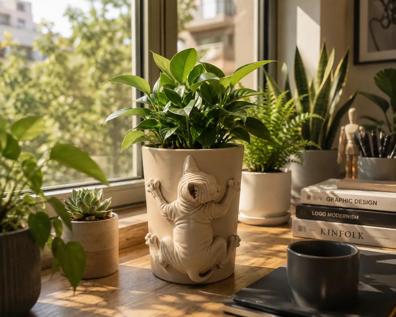 Sphynx Cat Planter V2 view 3