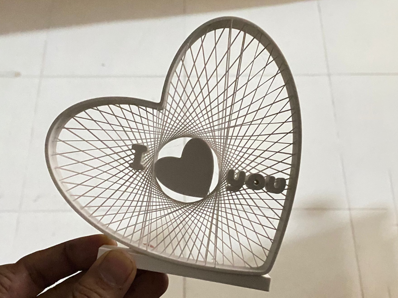 Mini Heart String Art – “I Love You”