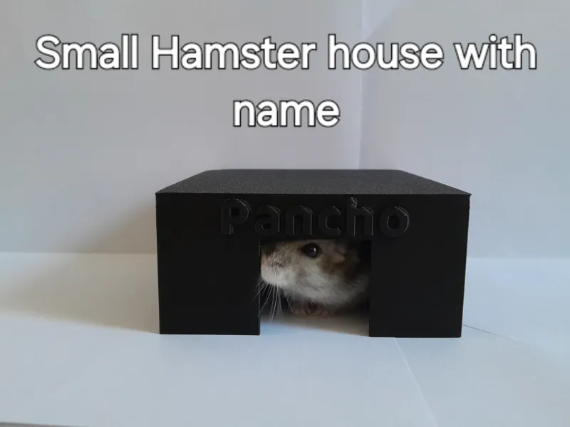 Dwarf Hamster House with Customizable Name