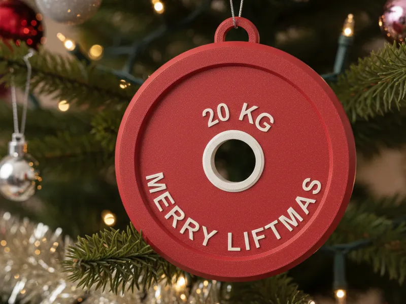 Weight plate Christmas ornament