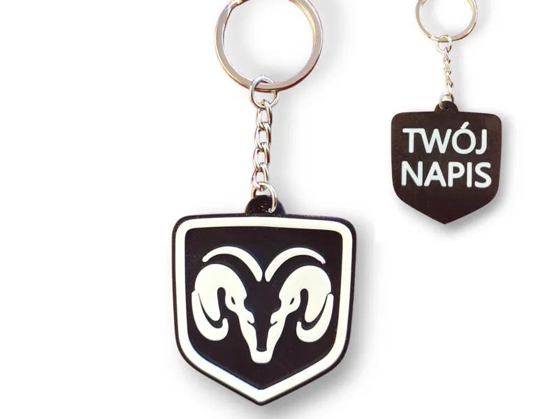 DODGE Car Keychain Double Side with TEXT