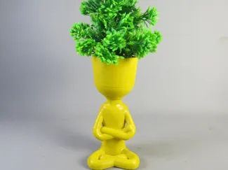 Sitting Man Bonsai Vase Pot