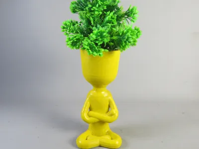 Sitting Man Bonsai Vase Pot