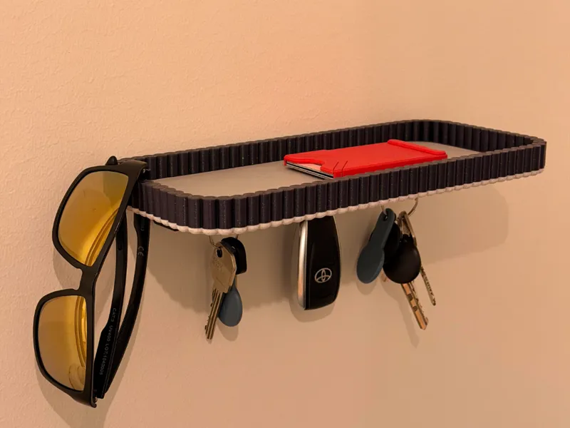 Shelf for phone, keys and glasses