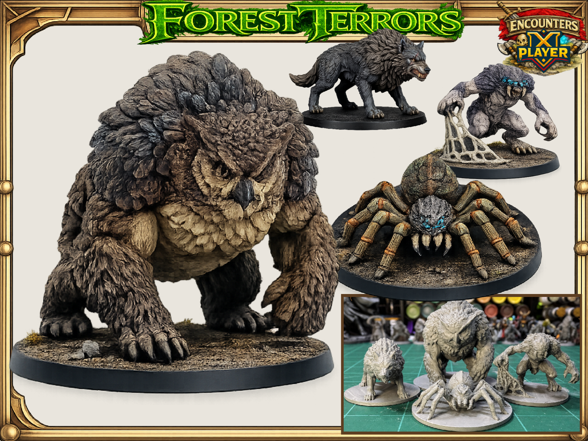 Forest Terrors: Owlbear & more DnD Pathfinder Mini