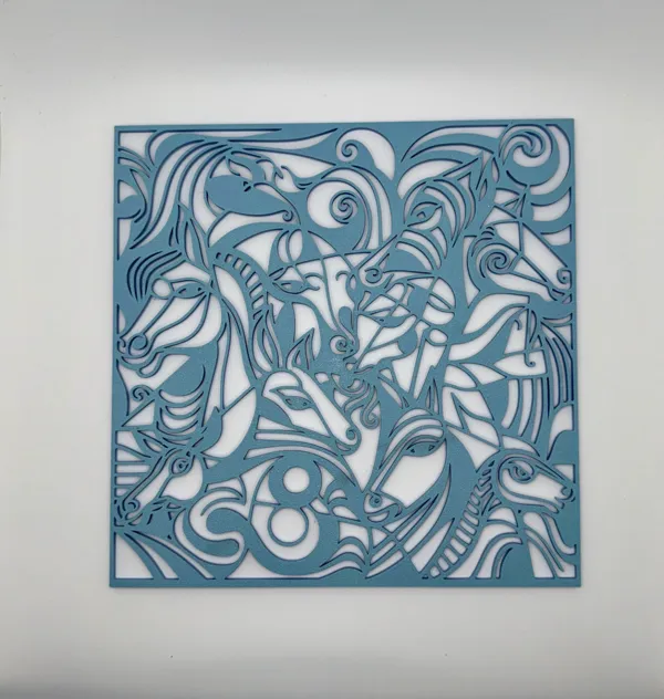 Tableau mural chevaux cachés