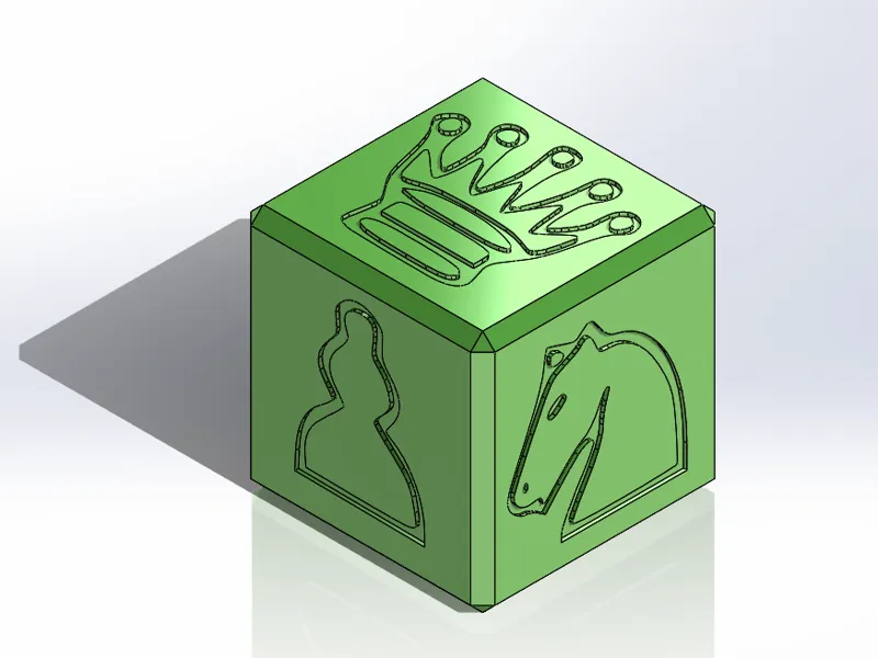 Chess Symbols Dice / Dado de Ajedrez