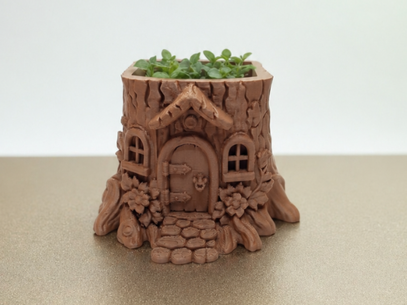 Baumstumpfhaus "Wurzelwacht" Pflanztopf Planter
