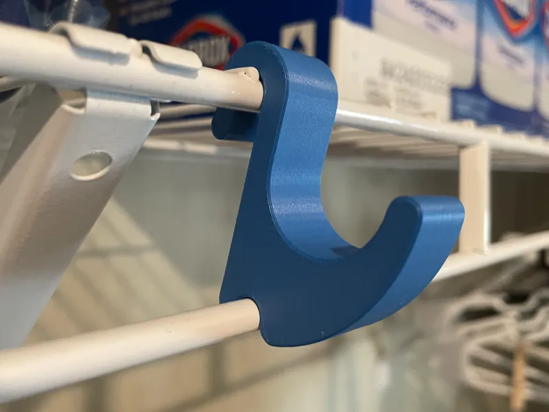 Snap-On Hooks for Rubbermaid Wire Shelves