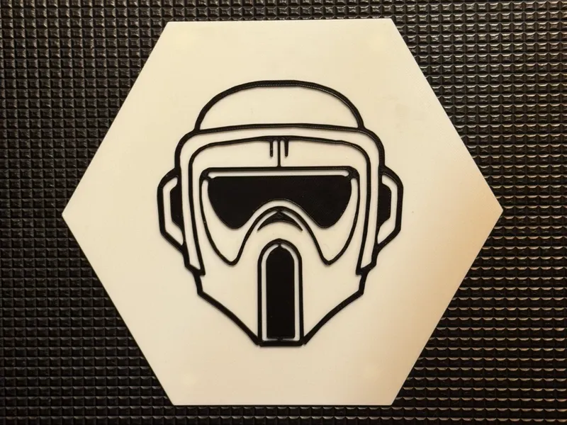 Imperial Scout Trooper Helmet Hexagon Wall Art