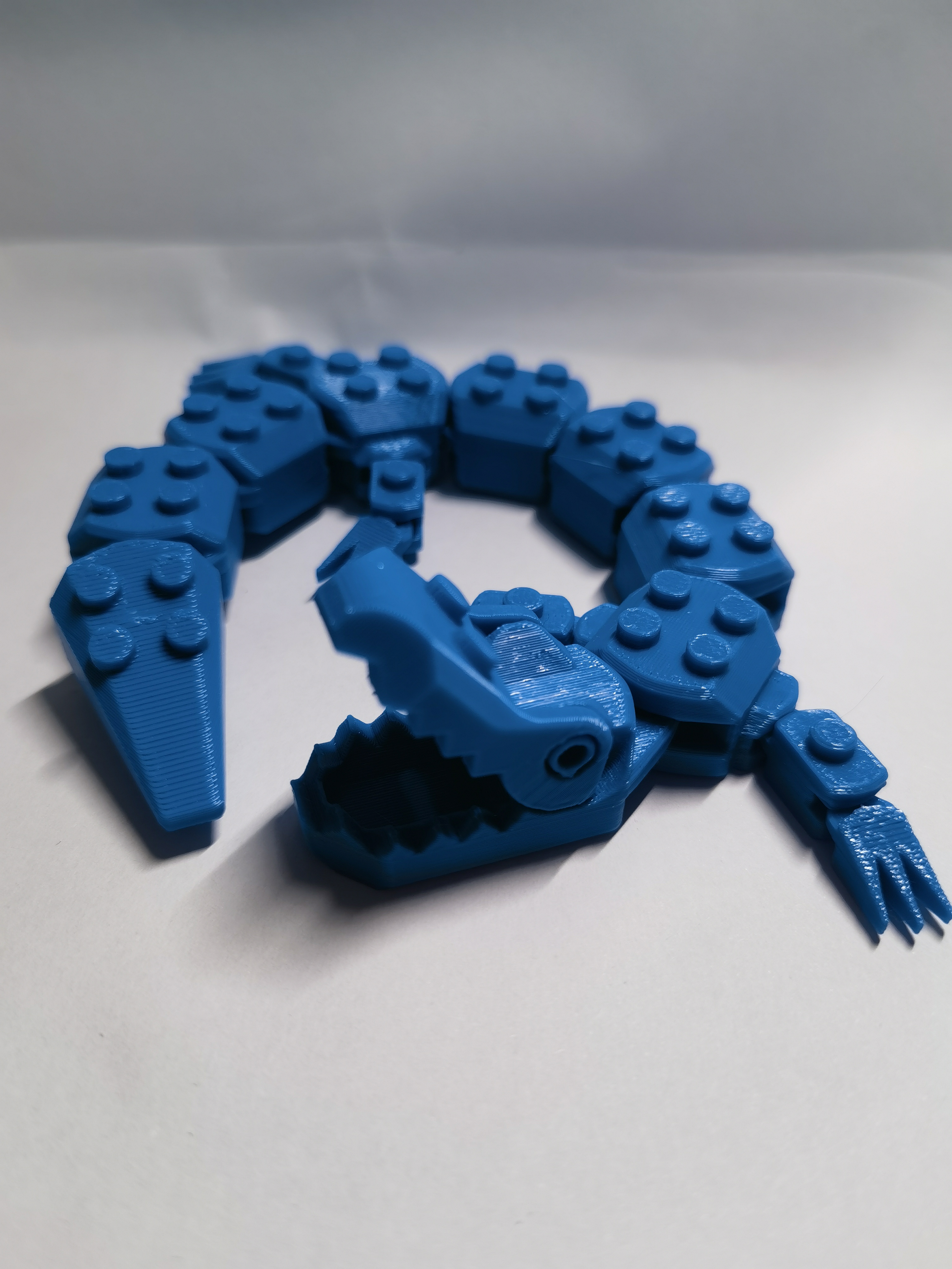 Miniatura 2 do modelo 3D 可动乐高积木鳄鱼