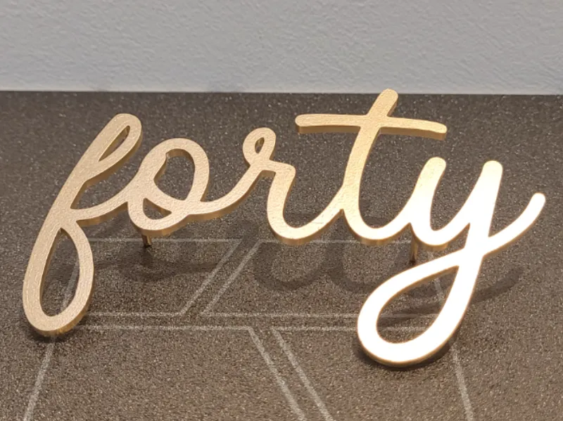 Frontal Cake Topper "Forty"