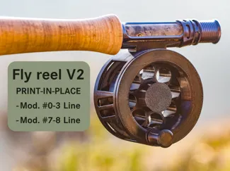 Fly reel V2 "Print-in-place" #0-3 e #7-8