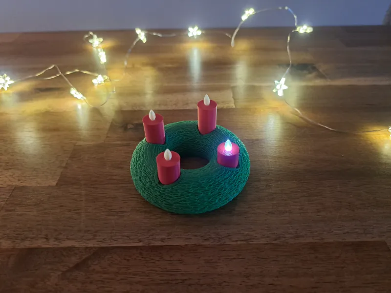 Mini Advent Wreath - independently burning candles