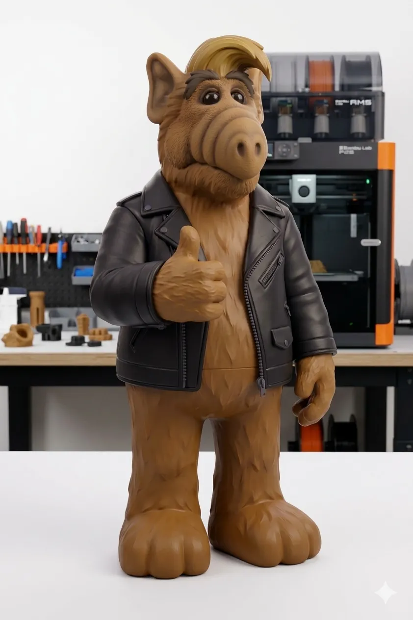 Alf in a leather jacket - Free 3D Print Model - MakerWorld