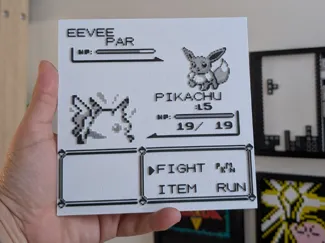 Pokemon Yellow fight wall art