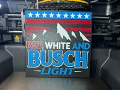 Red, White & Busch Light Sign