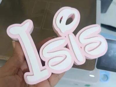 Disney Name Sign Isis Kid Room Wall Decor 3DART