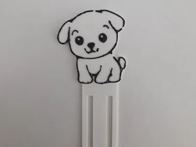 Cute dog bookmark