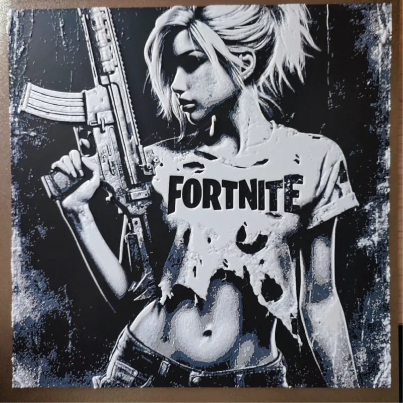 4-color HueForge Fortnite Girl