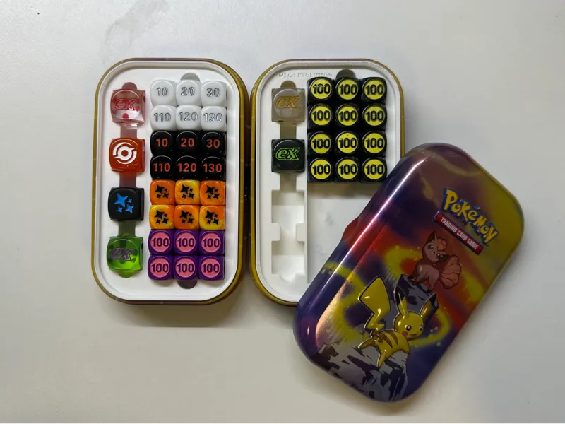 Pokémon Mini Tin Insert for 4 Sets of ETB Dice