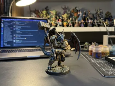 Ignis Aurum – Heroic Dragonborn D&D miniature