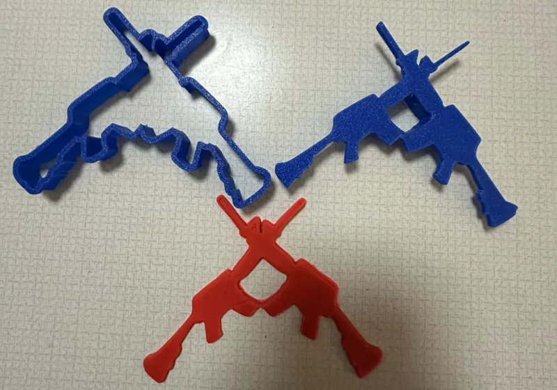 AR-15 Crossed Cookie Cutter and Stamp