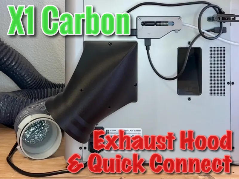 X1C Exhaust Hood w/ Quick Disconnect Hose Fitting