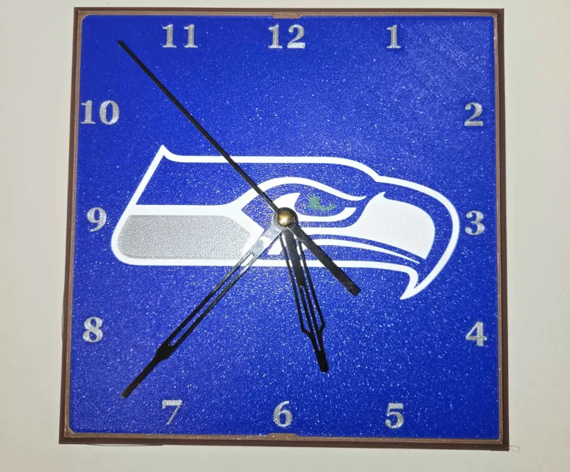 Seattle Seahawks Clock Face