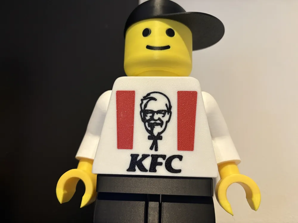 Brickman KFC 20cm Figure 500% - Free 3D Print Model - MakerWorld