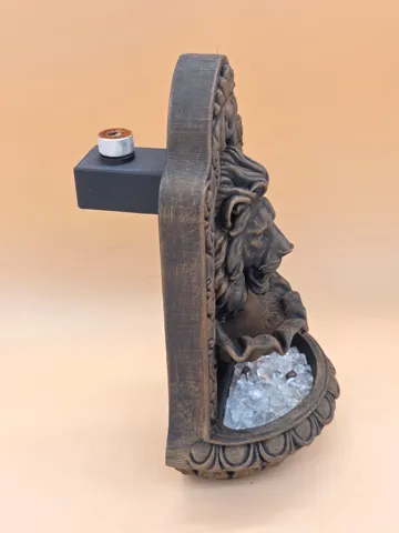 Modelo para impresión 3D: Barocker Löwen-Rückfluss-Räucherhalter — vista de referencia 4