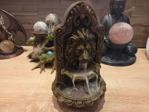 Modelo para impresión 3D: Barocker Löwen-Rückfluss-Räucherhalter — referencia de MakerWorld