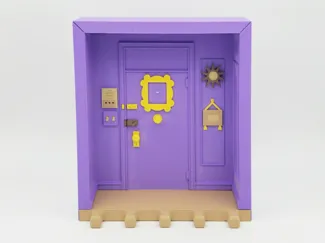 Monica's purple door - Friends themed key holder