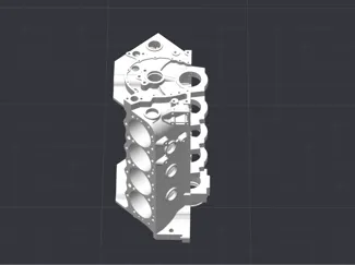 Chevy Big Block V8 printable engine block