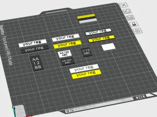 1/10 Scale RC Car Registration Plates