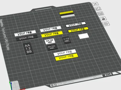 1/10 Scale RC Car License Plates