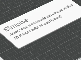 Card with 3d Letters for Simone