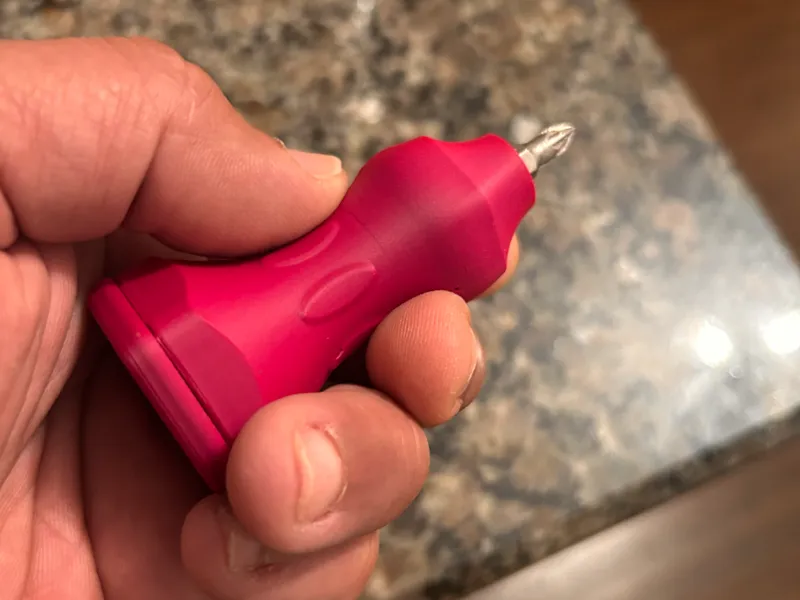 Mini Stubby Screwdriver with Storage For 2 Bits