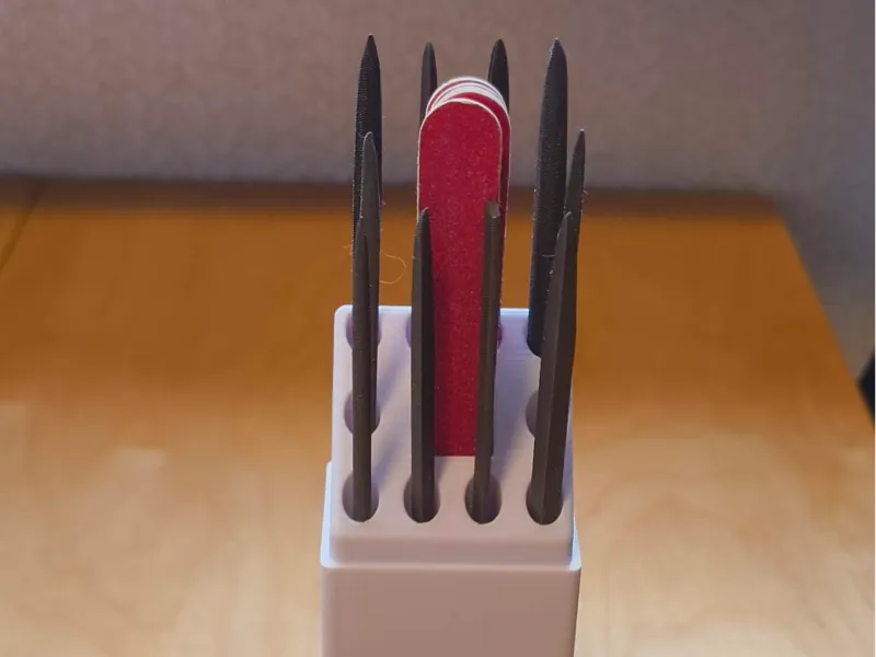 Needle file box/holder
