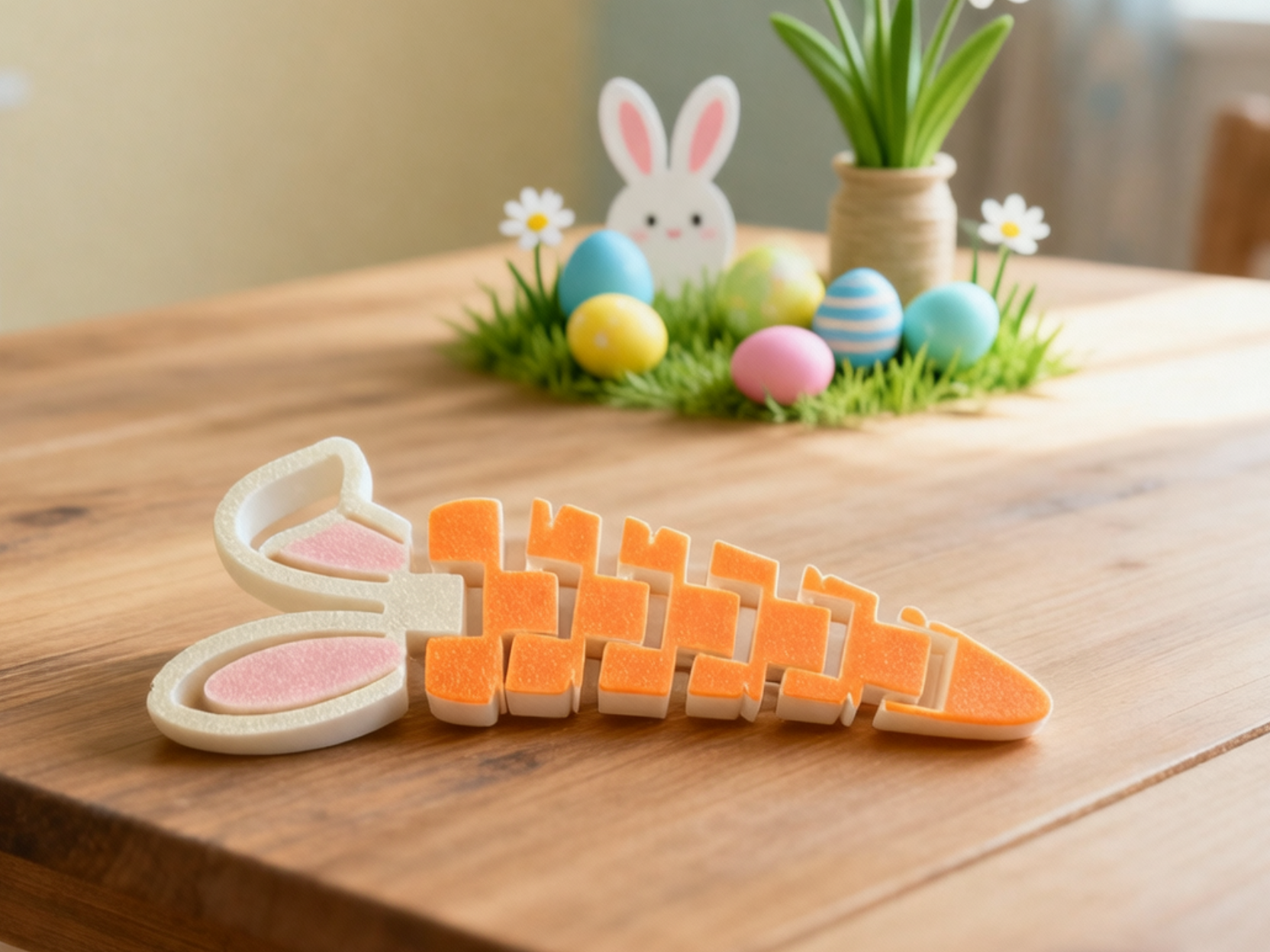 Bunny carrot flexi toy