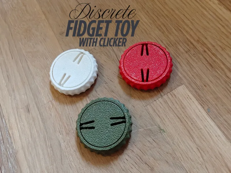 Discrete fidget clicker toy