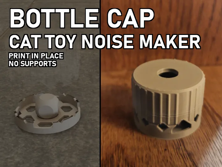 Bottle Cap Cat Toy - Noise Maker
