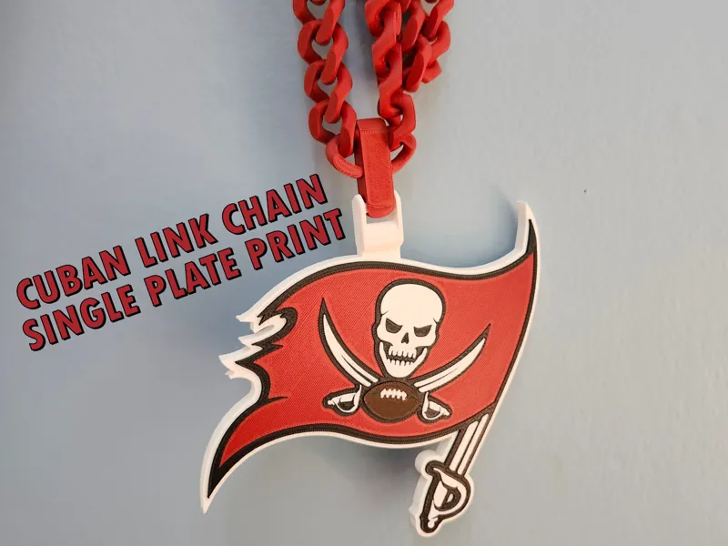 Tampa Bay Buccaneers BIG pendant chain