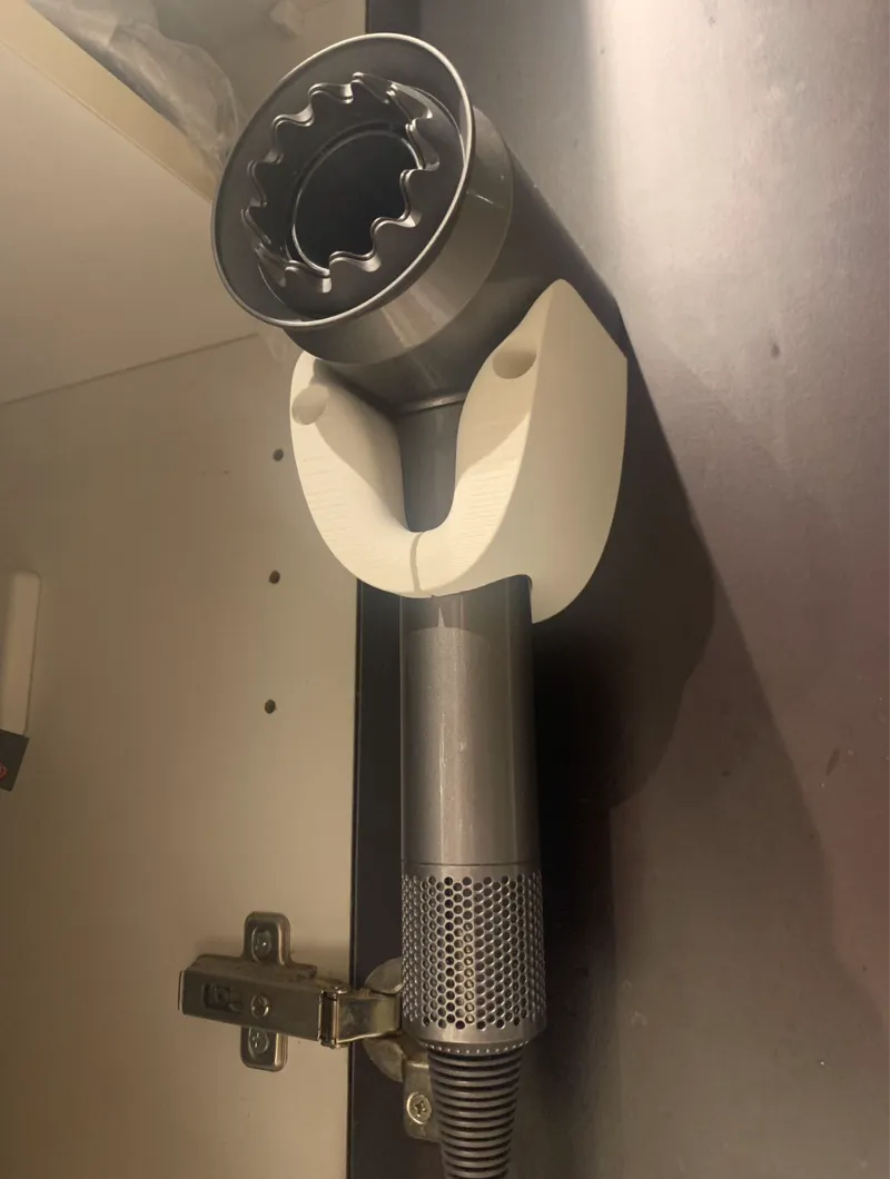 Dyson hairdryer holder door panel mount hair dryer