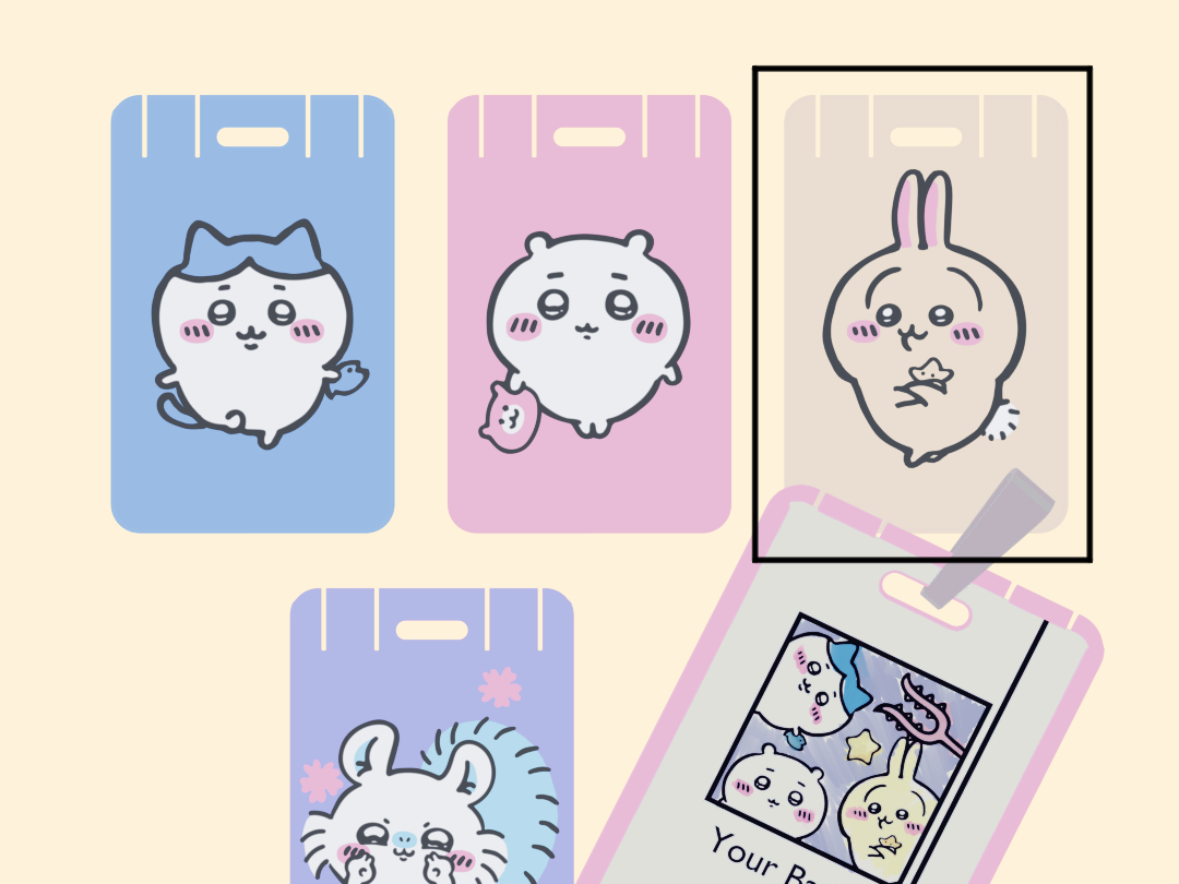 Small and cute little critter YELLOW badge holder